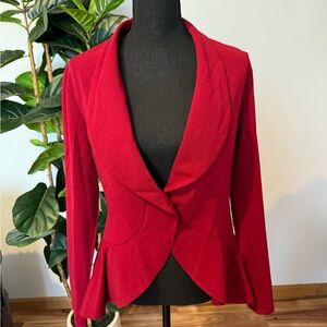 Elegant Dark Red Women's Blazer